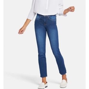 NYDJ Lift Tuck  Sheri Slim Medium Wash Mid Rise Jeans Size 12